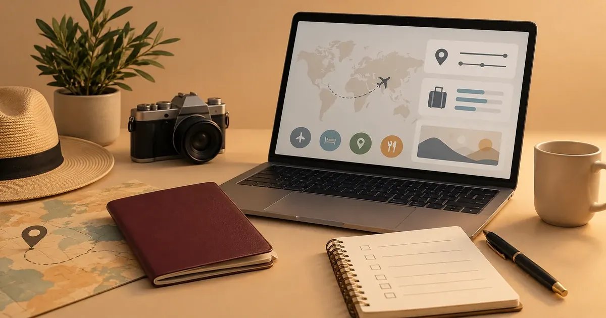 Suudi Arabistan e-vize onayı bekleyen yolcu için dizüstü bilgisayar ve boş kontrol listesi