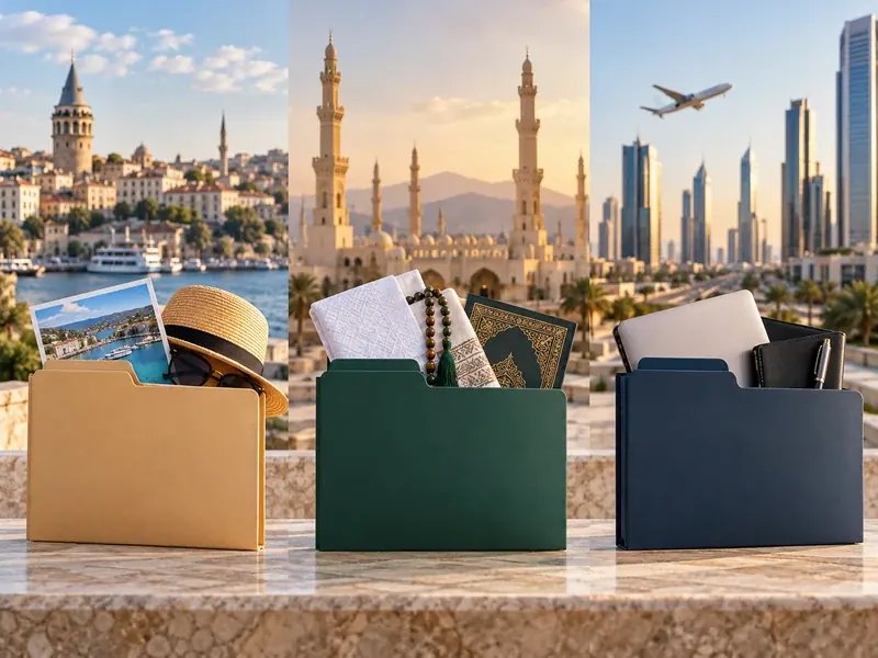 Turistik, umre ve ticari başvuru yollarını ayıran üç nötr dosya