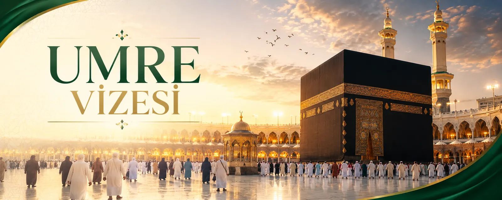 Mescid-i Haram’da Kâbe ve umre yapan ziyaretçiler